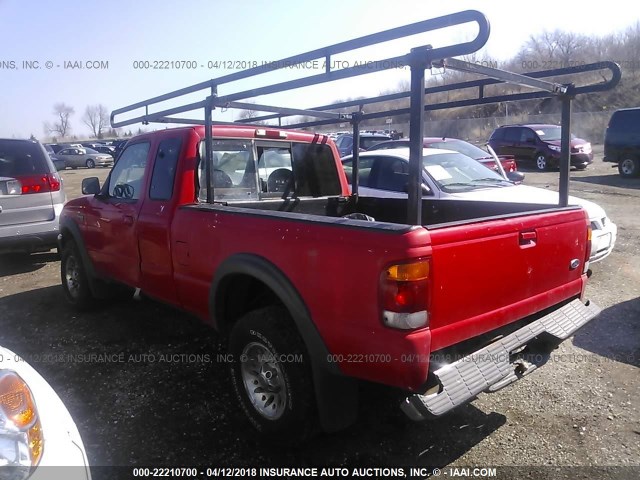 1FTYR15UXWPA58966 - 1998 FORD RANGER SUPER CAB RED photo 3