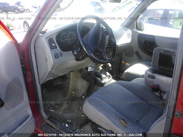 1FTYR15UXWPA58966 - 1998 FORD RANGER SUPER CAB RED photo 5