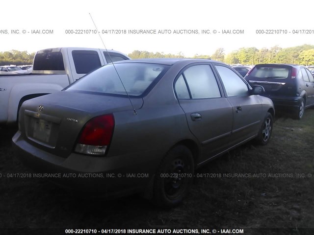 KMHDN45D83U492338 - 2003 HYUNDAI ELANTRA GLS/GT GRAY photo 4