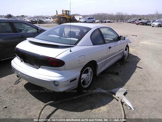 1G2JD12T727151129 - 2002 PONTIAC SUNFIRE GT SILVER photo 4