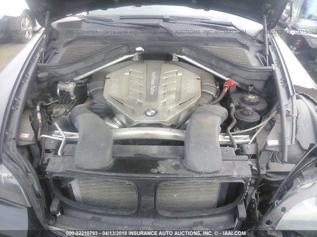 5UXFG8C57BLZ96537 - 2011 BMW X6 XDRIVE50I BLACK photo 10