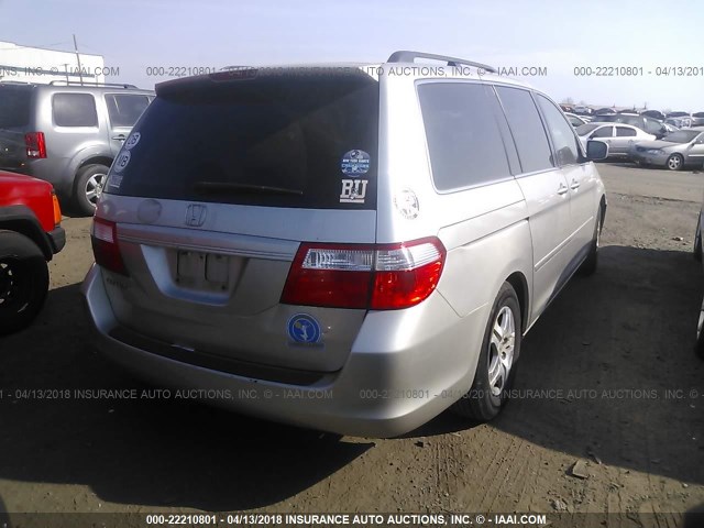 5FNRL38667B438333 - 2007 HONDA ODYSSEY EXL ვერცხლისფერი ფოტო 4