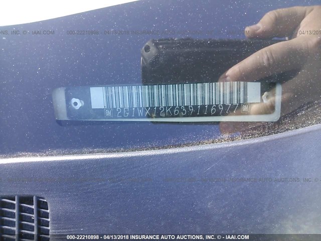 2G1WX12K639116977 - 2003 CHEVROLET MONTE CARLO SS თეთრი ფოტო 9