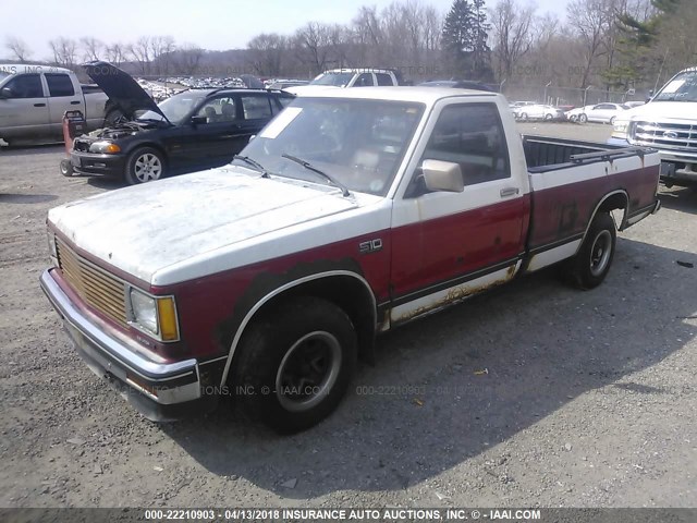 1GCCS14B6F2177917 - 1985 CHEVROLET S TRUCK S10 WHITE photo 2