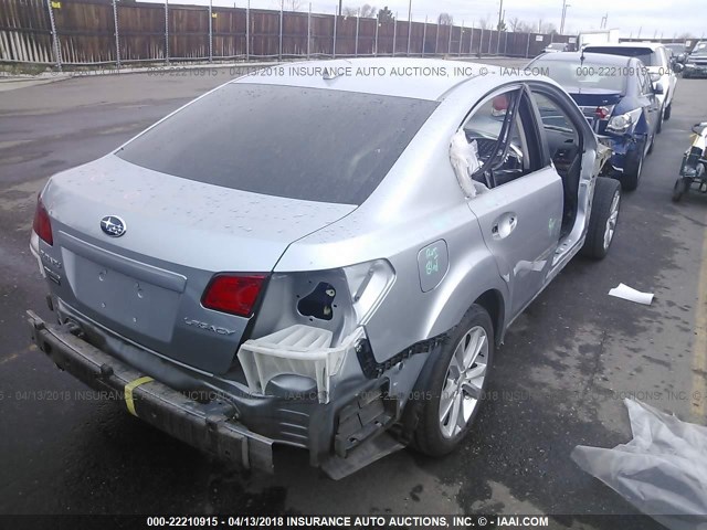 4S3BMCJ60D3008931 - 2013 SUBARU LEGACY 2.5I LIMITED SILVER photo 4