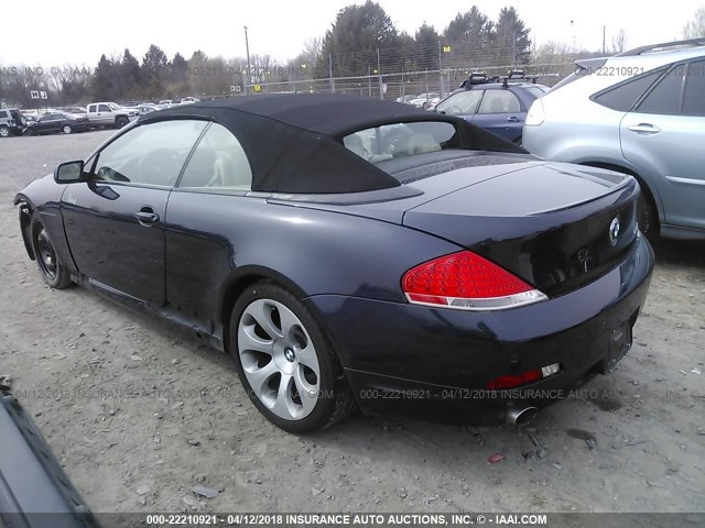 WBAEK13436CN77002 - 2006 BMW 650 I BLUE photo 3