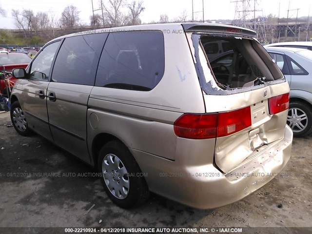 2HKRL1856YH579711 - 2000 HONDA ODYSSEY LX BEIGE photo 3