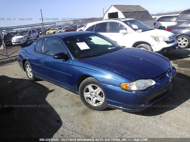 2G1WX12K849275310 - 2004 CHEVROLET MONTE CARLO SS BLUE photo 1