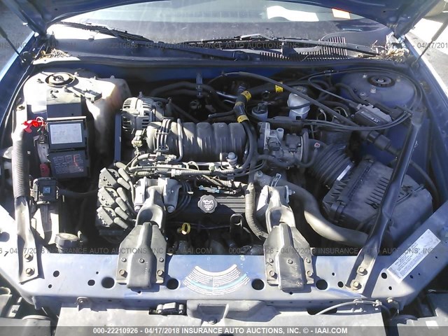 2G1WX12K849275310 - 2004 CHEVROLET MONTE CARLO SS ლურჯი ფოტო 10