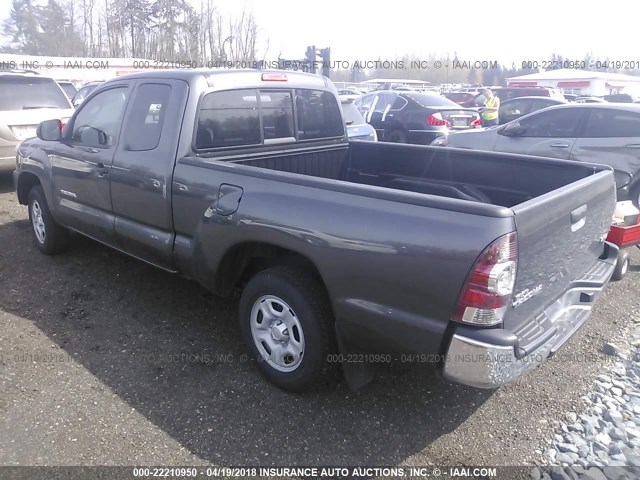 5TFTX4CN9FX063167 - 2015 TOYOTA TACOMA ACCESS CAB GRAY photo 3