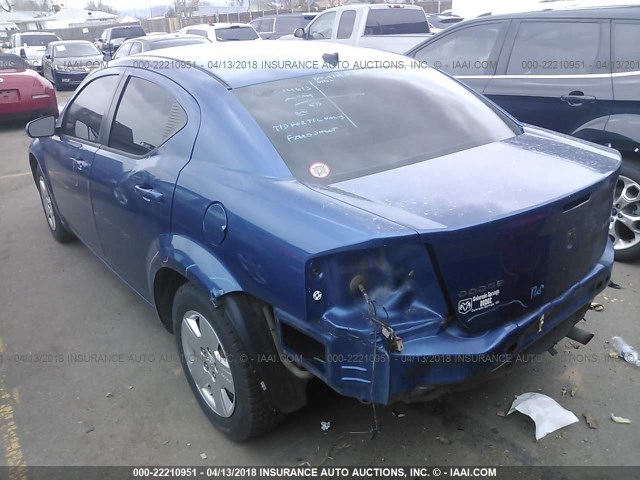 1B3LC46BX9N505565 - 2009 DODGE AVENGER SE/SXT BLUE photo 3