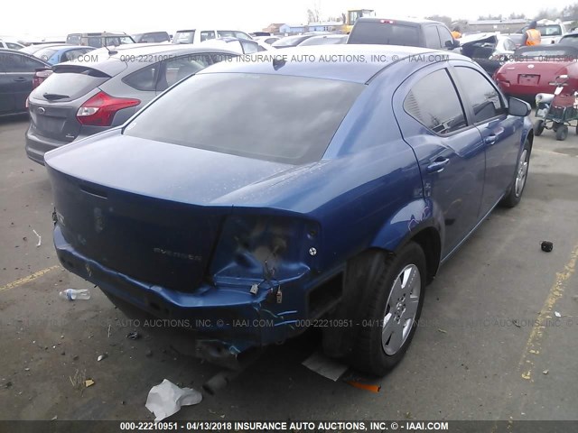 1B3LC46BX9N505565 - 2009 DODGE AVENGER SE/SXT BLUE photo 4