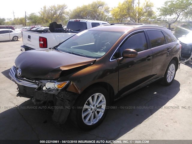 4T3ZA3BB8AU023771 - 2010 TOYOTA VENZA BROWN photo 2