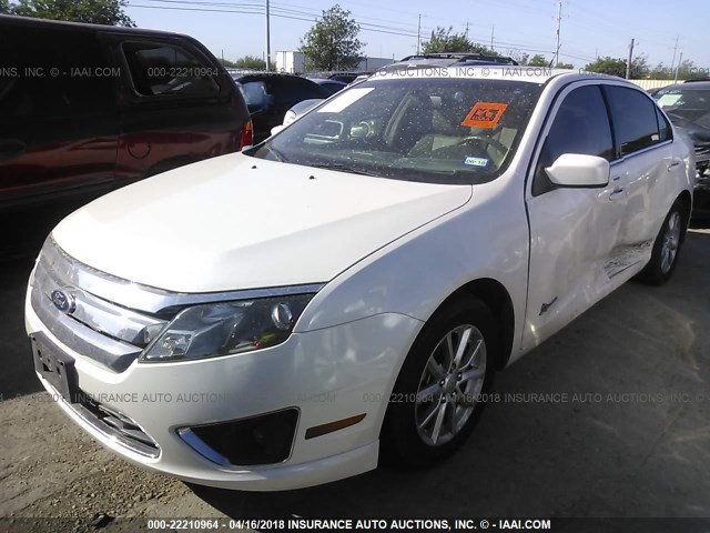 3FADP0L30AR410386 - 2010 FORD FUSION HYBRID WHITE photo 2