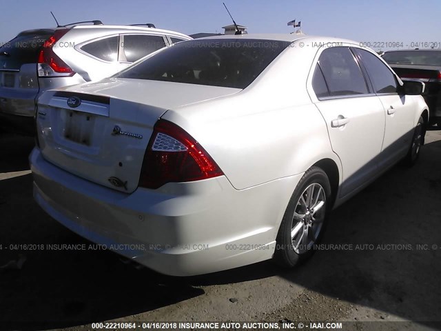 3FADP0L30AR410386 - 2010 FORD FUSION HYBRID WHITE photo 4