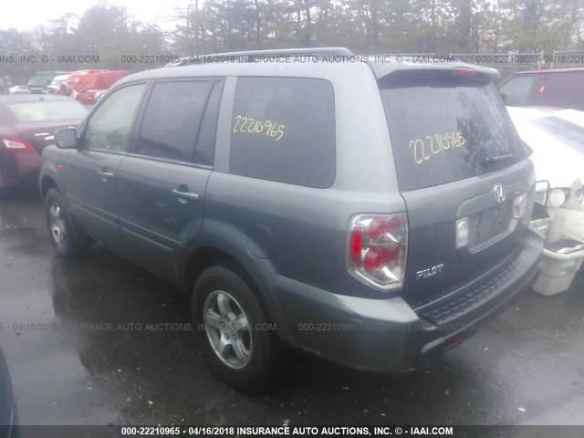 5FNYF18497B012254 - 2007 HONDA PILOT EX GRAY photo 3