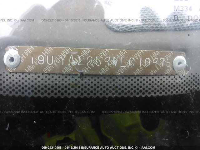 19UYA2259WL010975 - 1998 ACURA 3.0CL Czerwony zdjęcie 9
