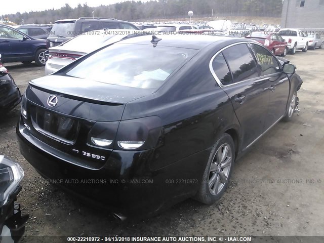 JTHCE96S980014002 - 2008 LEXUS GS 350 BLACK photo 4