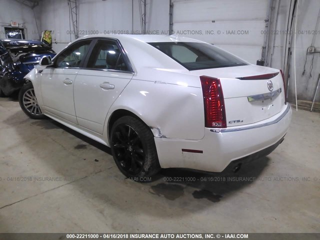 1G6DL5EVXA0149143 - 2010 CADILLAC CTS PERFORMANCE COLLECTION WHITE photo 3