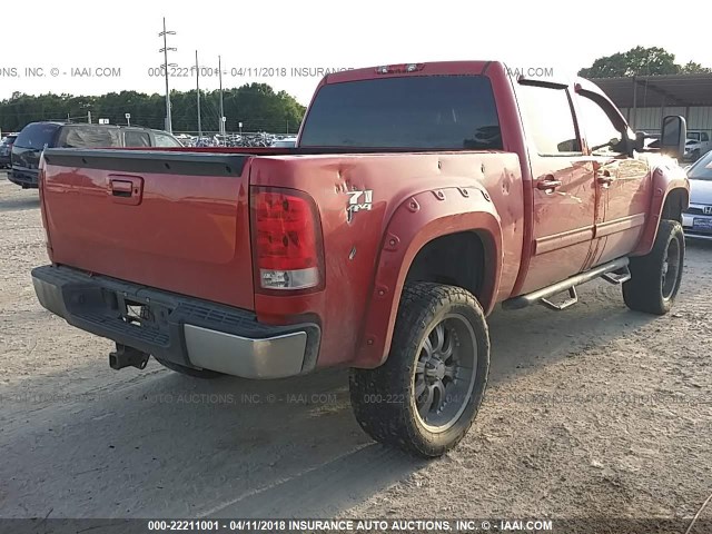 3GTEK233X9G212561 - 2009 GMC SIERRA K1500 SLE RED photo 4