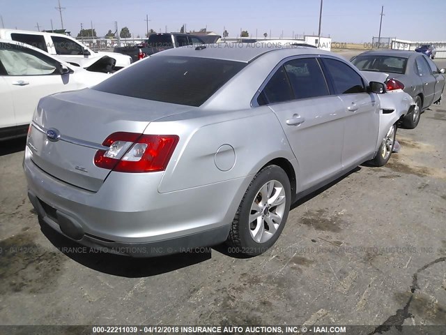 1FAHP2EW6AG168828 - 2010 FORD TAURUS SEL SILVER photo 4