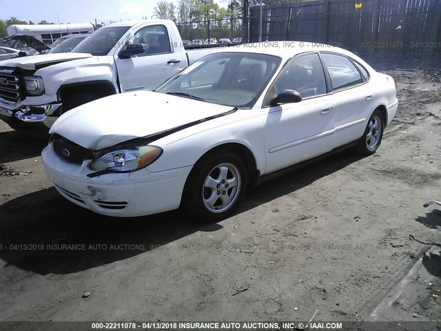 1FAFP53U05A196529 - 2005 FORD TAURUS SE WHITE photo 2