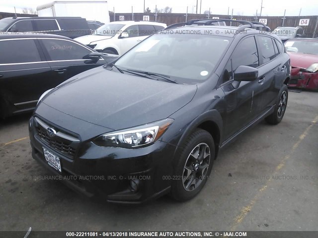 JF2GTADC3JH263555 - 2018 SUBARU CROSSTREK PREMIUM GRAY photo 2