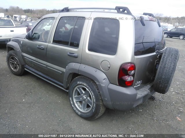 1J4GL38K85W678314 - 2005 JEEP LIBERTY RENEGADE BROWN photo 3