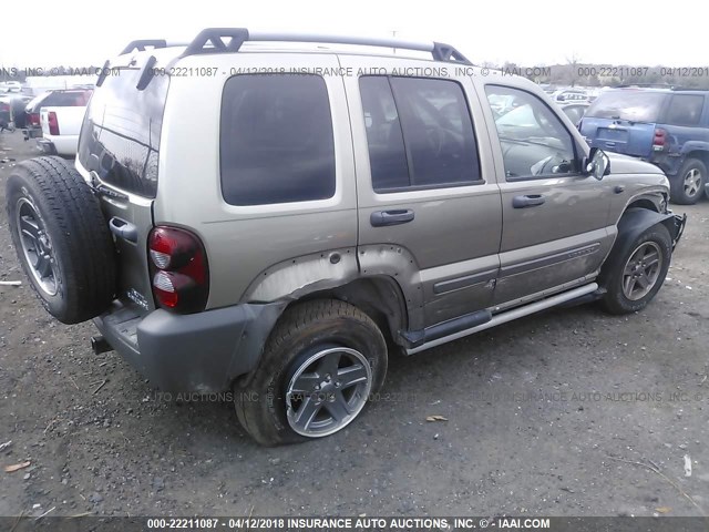 1J4GL38K85W678314 - 2005 JEEP LIBERTY RENEGADE BROWN photo 4