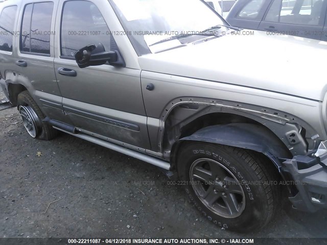 1J4GL38K85W678314 - 2005 JEEP LIBERTY RENEGADE BROWN photo 6