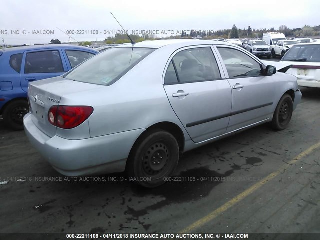 JTDBR32E250054156 - 2005 TOYOTA COROLLA CE/LE SILVER photo 4