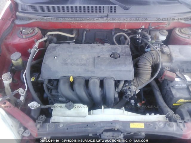 2T1KR32E83C120552 - 2003 TOYOTA COROLLA MATRIX XR RED photo 10