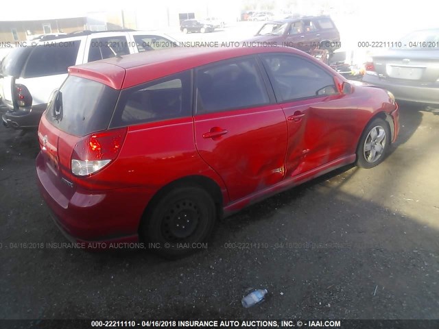 2T1KR32E83C120552 - 2003 TOYOTA COROLLA MATRIX XR RED photo 4