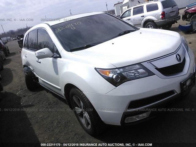 2HNYD2H31CH521773 - 2012 ACURA MDX TECHNOLOGY WHITE photo 1