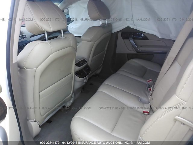 2HNYD2H31CH521773 - 2012 ACURA MDX TECHNOLOGY WHITE photo 8
