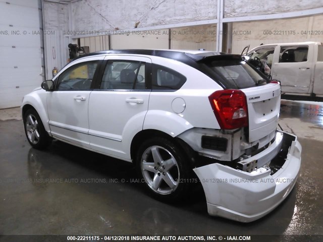 1B3HE78K58D681362 - 2008 DODGE CALIBER R/T WHITE photo 3