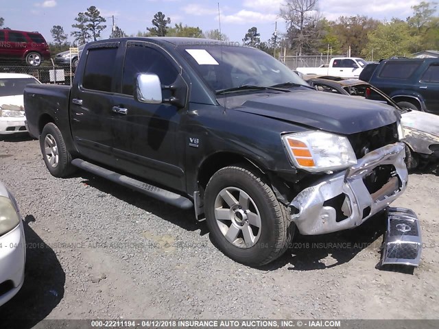 1N6AA07A74N553248 - 2004 NISSAN TITAN XE/SE/LE GREEN photo 1