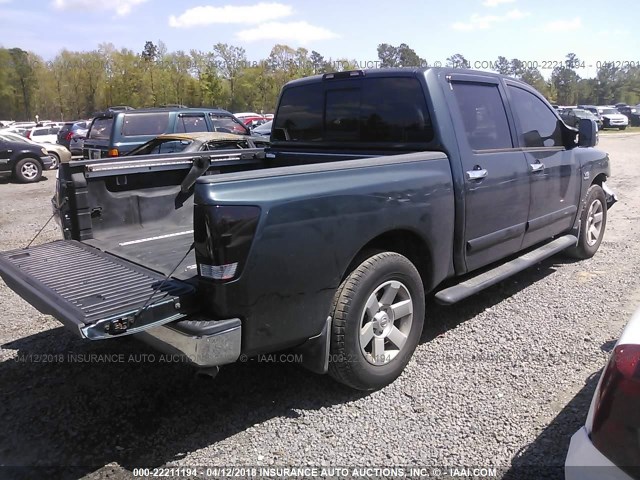 1N6AA07A74N553248 - 2004 NISSAN TITAN XE/SE/LE GREEN photo 4