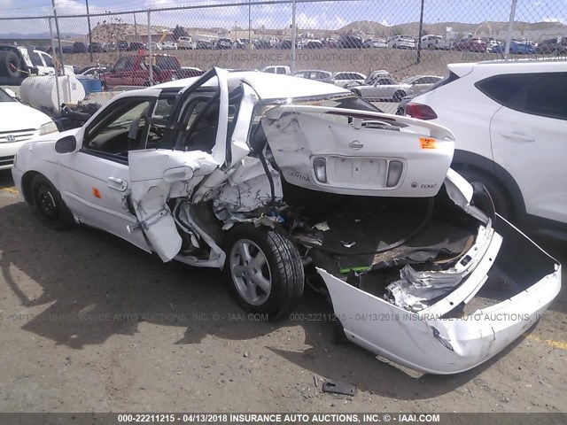 3N1CB51AX2L555218 - 2002 NISSAN SENTRA GXE WHITE photo 3