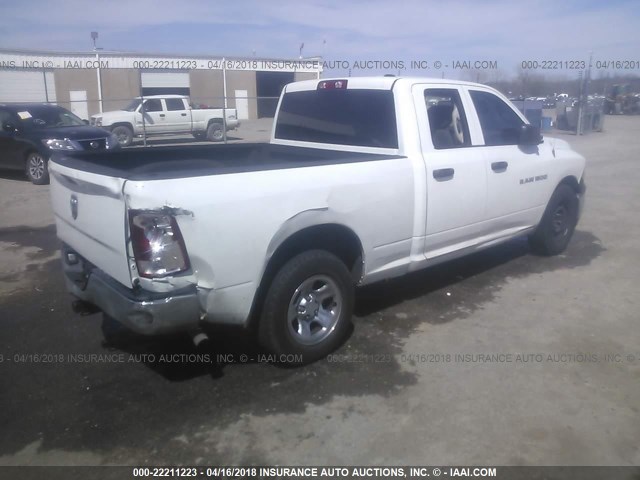 1C6RD6FK3CS200314 - 2012 DODGE RAM 1500 ST WHITE photo 4