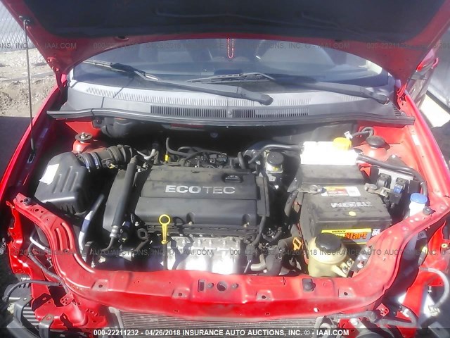 KL1TD5DE4BB164029 - 2011 CHEVROLET AVEO LS/LT 红色 照片 10