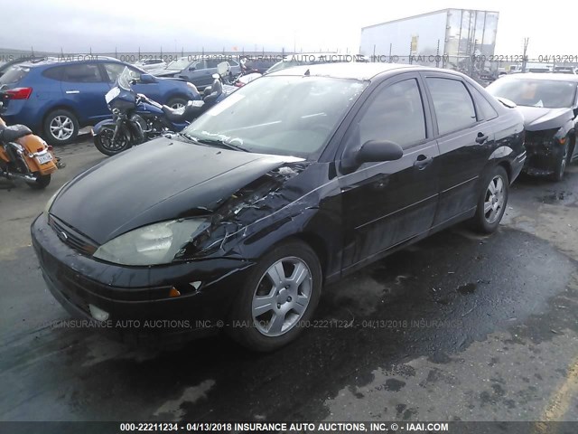 1FAFP38333W141870 - 2003 FORD FOCUS ZTS BLACK photo 2