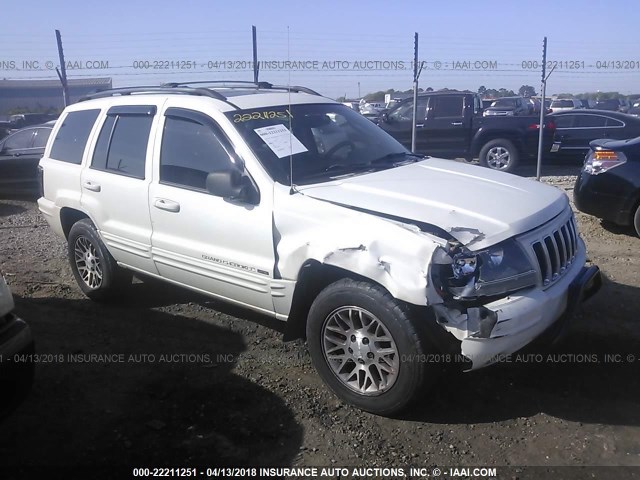 1J4GW58N62C231104 - 2002 JEEP GRAND CHEROKEE LIMITED WHITE photo 1