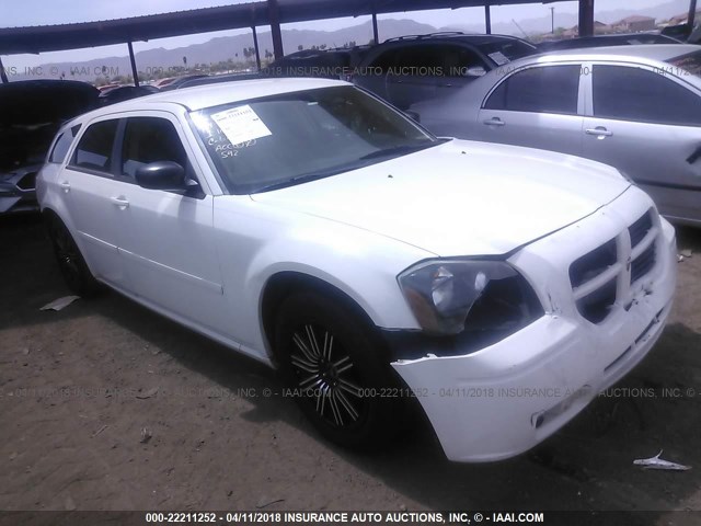 2D4FV47T26H416299 - 2006 DODGE MAGNUM SE WHITE photo 1