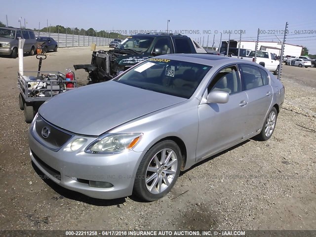 JTHBH96S965000135 - 2006 LEXUS GS GENERATION 200 300 SILVER photo 2