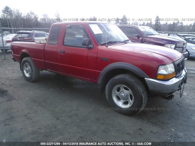 1FTZR15X7YTB02625 - 2000 FORD RANGER SUPER CAB RED photo 1