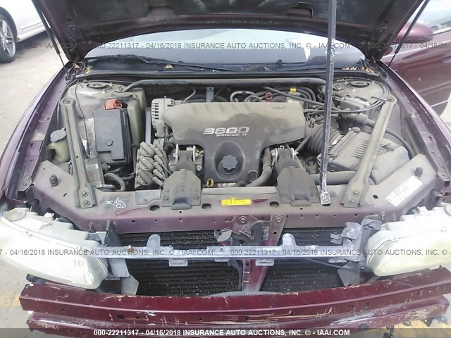 2G4WB52K9X1619013 - 1999 BUICK REGAL LS/LSE MAROON photo 10