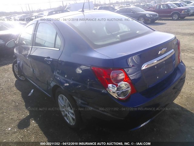 1G1JC5SH9D4134833 - 2013 CHEVROLET SONIC LT BLUE photo 3