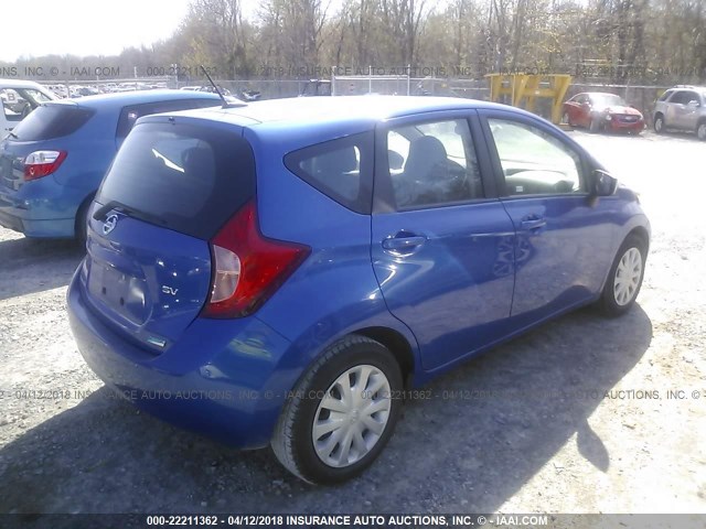 3N1CE2CP7GL351832 - 2016 NISSAN VERSA NOTE S/S PLUS/SV/SL/SR BLUE photo 4