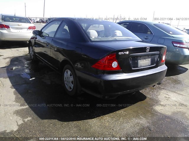 1HGEM22124L041179 - 2004 HONDA CIVIC DX VP BLACK photo 3